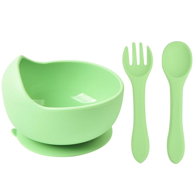 Silicone Suction Baby Bowl and Spoon