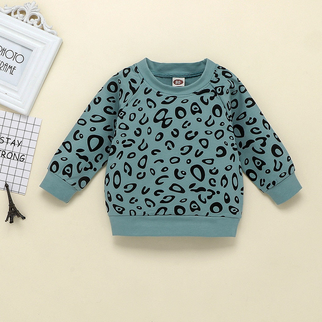 Leopard Print Unisex Sweater and Pants Set