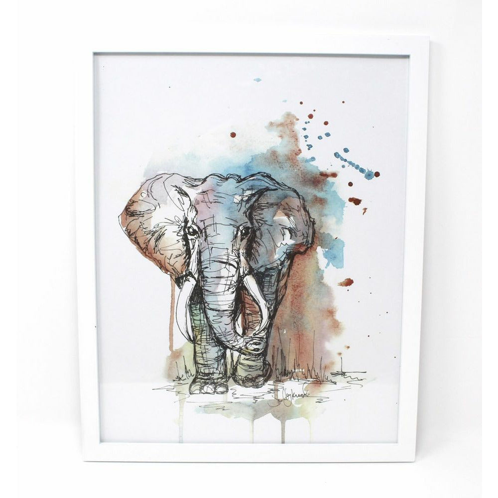 Elephant Pastels, 11x14in, Nursery Decor